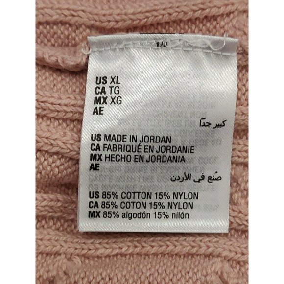 Charter Club Womens Sweater XL Pink Cable Knit - Picture 12 of 13